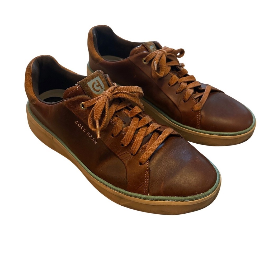 Cole Haan GrandPro Rally Court Brown Leather Sneakers Mens Size 9M